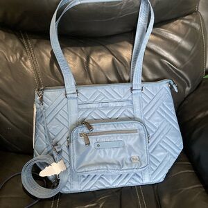Lug Catamaran Tote with detachable Anchor pouch in Denim Drift